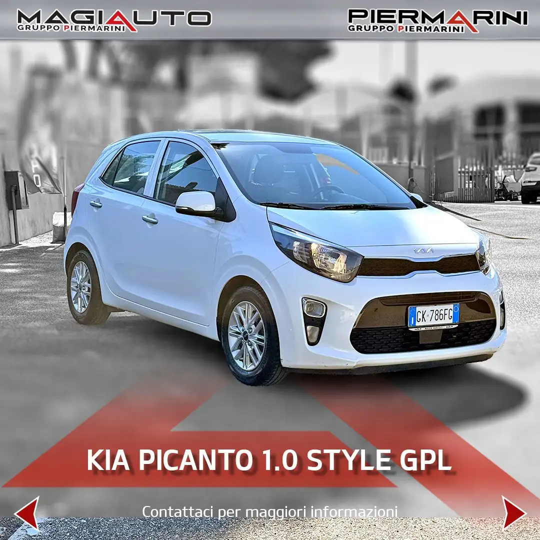 Kia Picanto 1.0 12V EcoGPL 5 porte Style Blanc - 1
