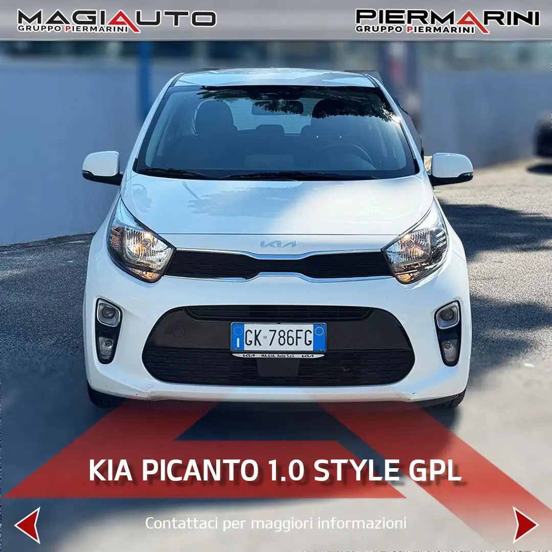 Kia Picanto 1.0 12V EcoGPL 5 porte Style Blanc - 2