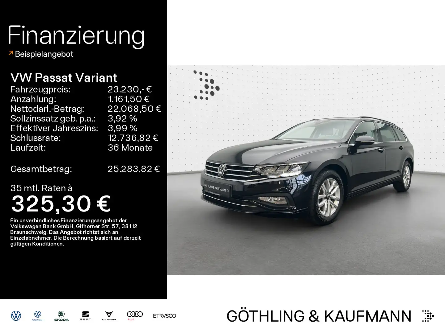 Volkswagen Passat Variant Business 2.0 TDI DSG*NAVI*KAM*SHZ Schwarz - 1