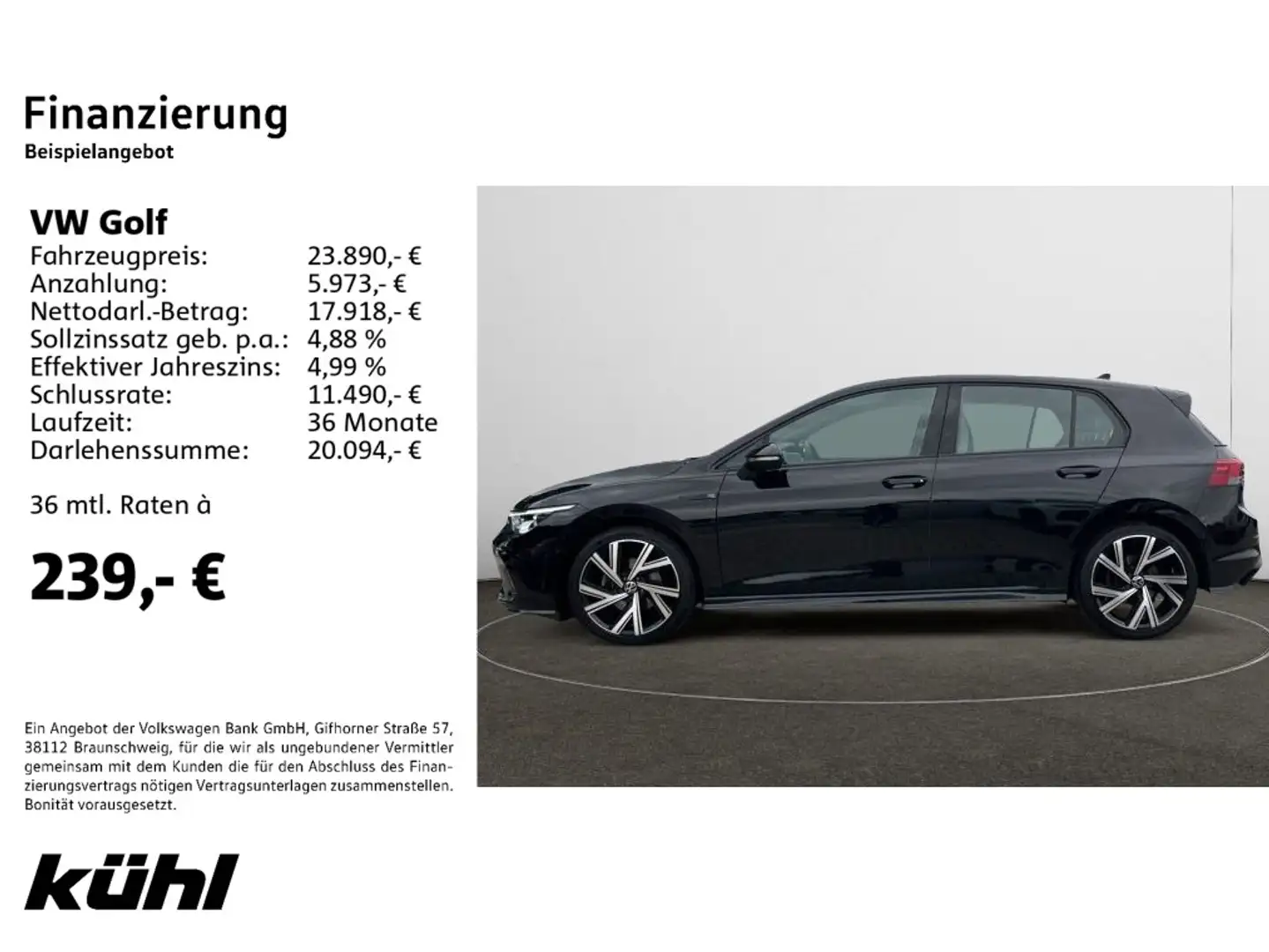 Volkswagen Golf VIII 1.5 eTSI DSG R-Line Navi,HUD,LM18,LED Negro - 2