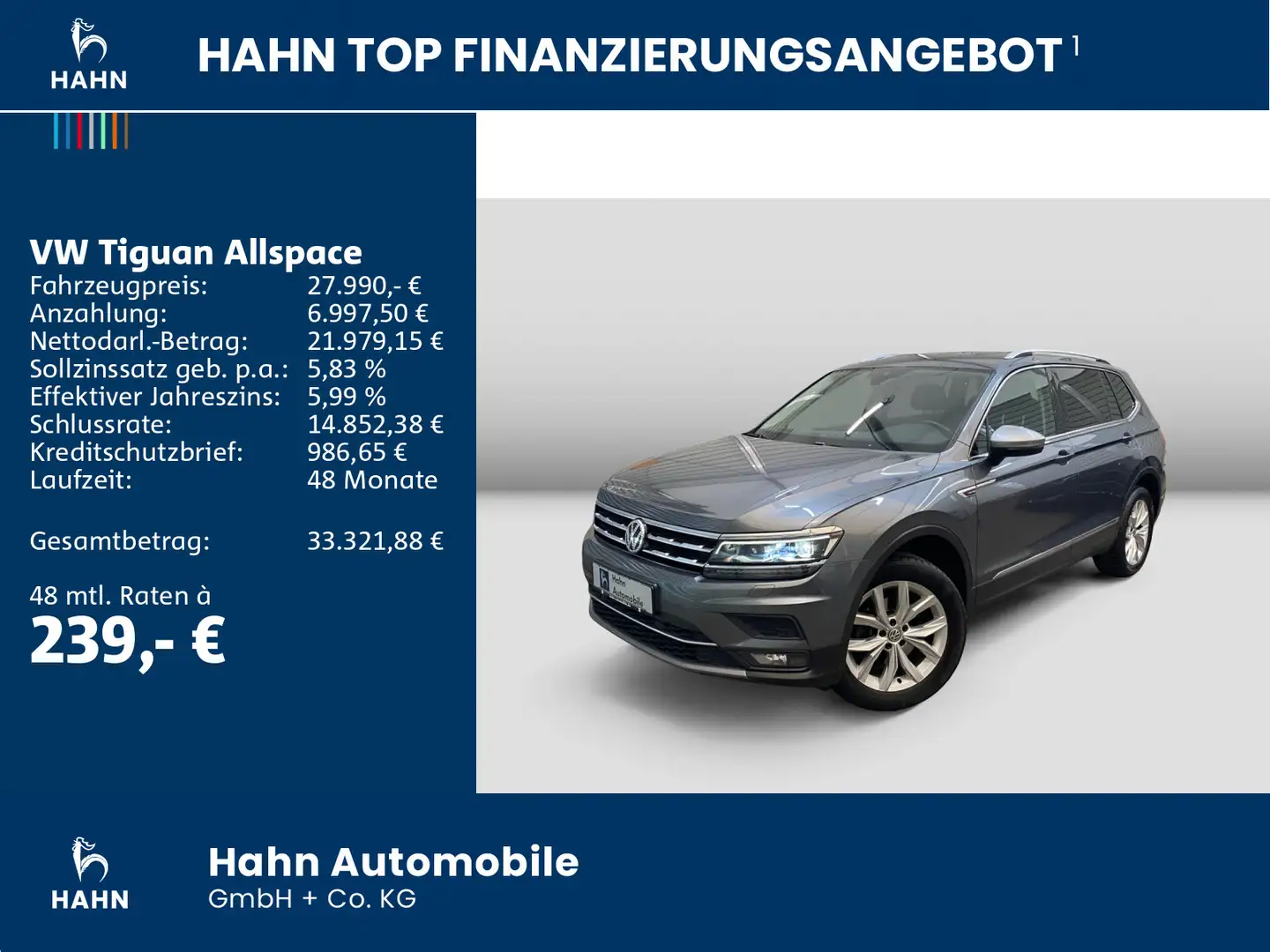 Volkswagen Tiguan Allspace 2.0 TDI DSG Highline 4M 7-Sitzer Gris - 2
