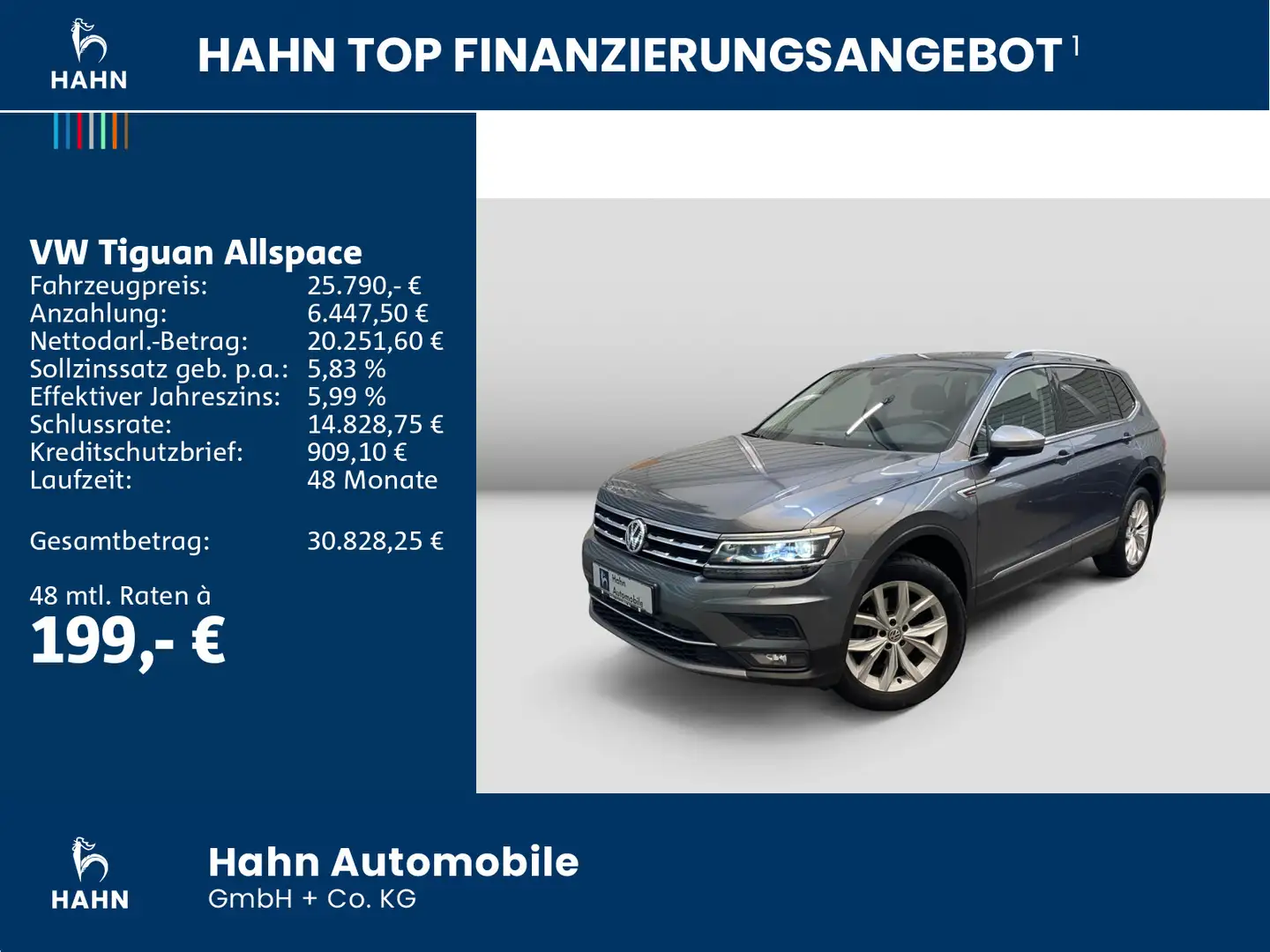 Volkswagen Tiguan Allspace 2.0 TDI DSG Highline 4M 7-Sitzer Grau - 2