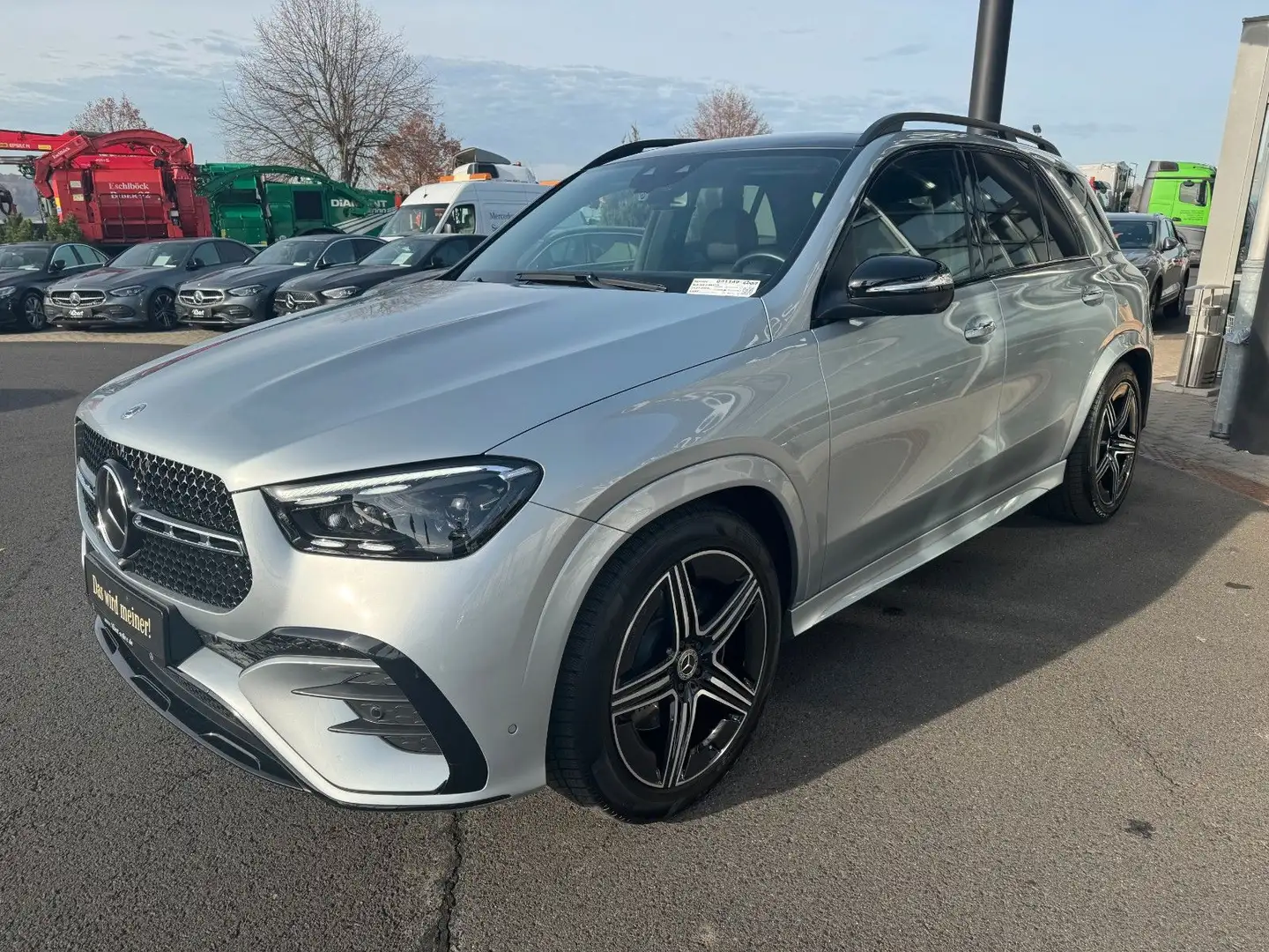 Mercedes-Benz GLE 300 d AMG AHK+360°+HUD+Pano+MBeam+Burm+Air Silber - 2