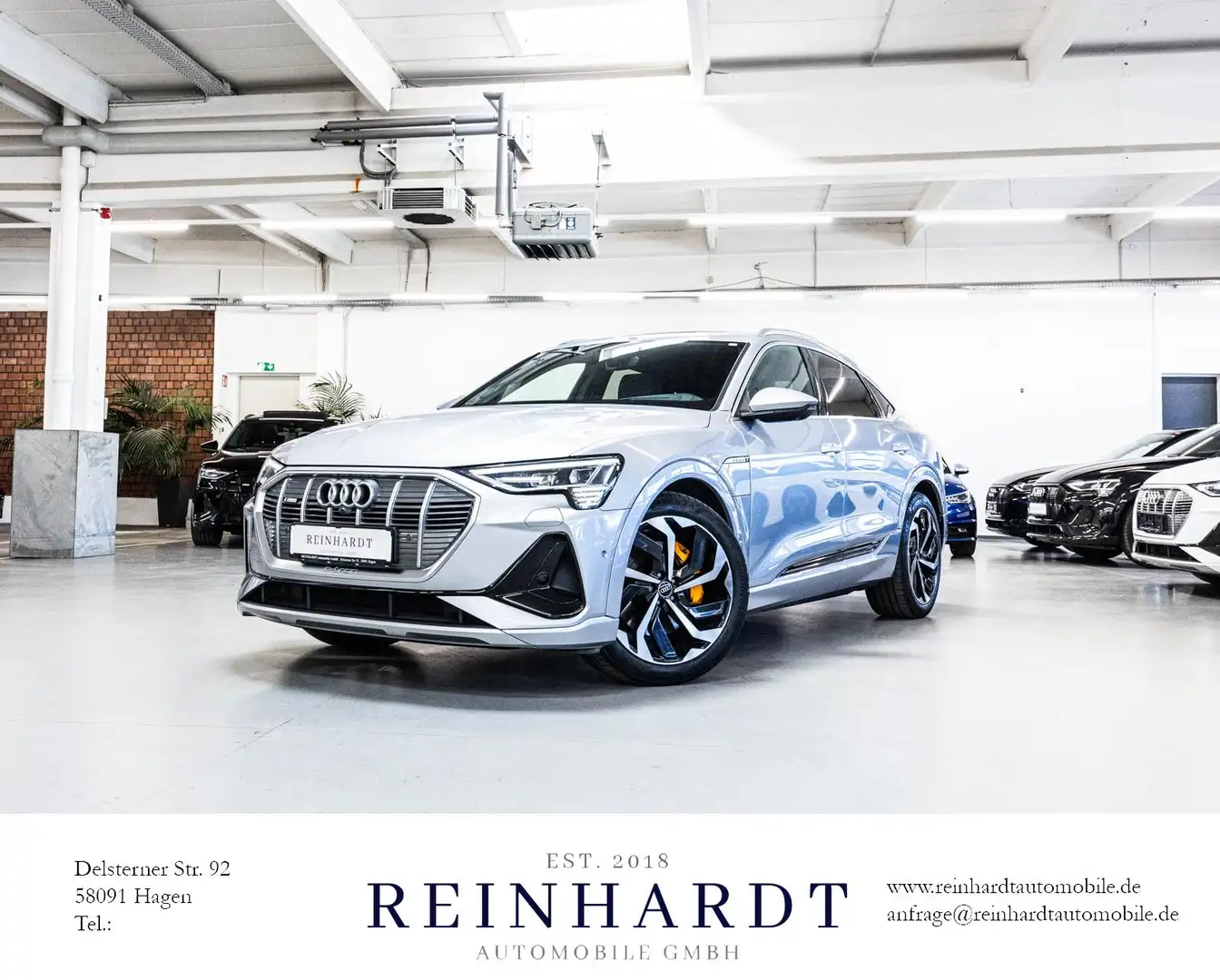 Audi e-tron 55 SPORTBACK 2x S LINE/ACC/PANO/HuD/360° Argintiu - 1