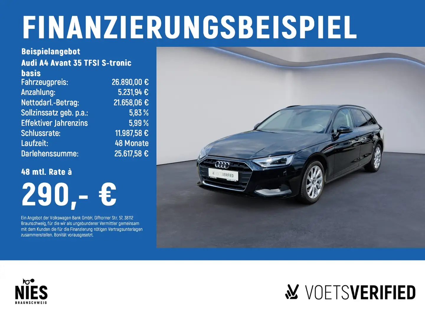Audi A4 Avant 35 TFSI S-tronic basis PDC+SHZ+KLIMA Schwarz - 2