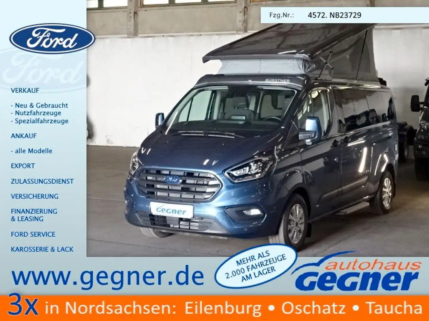 Ford Transit Custom Copa C530 Holiday äh Nugget Plus Bleu - 1