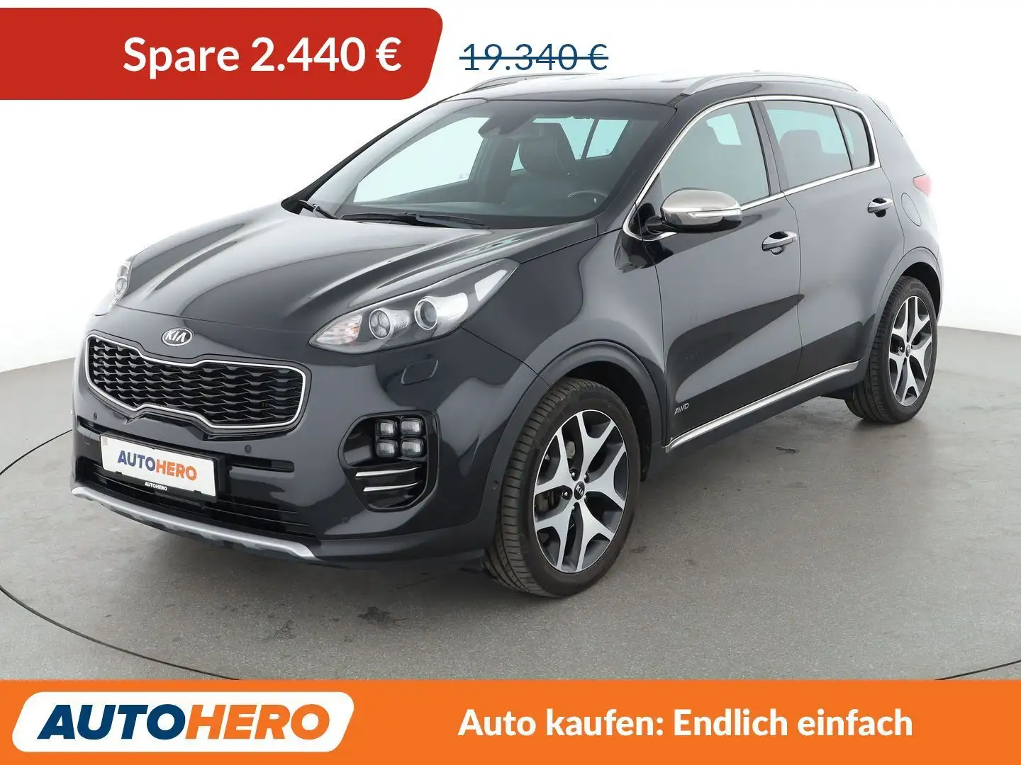 Kia Sportage 1.6 TGDI GT Line 4WD Aut.*NAVI*XENON*CAM*PDC*SHZ* Schwarz - 1