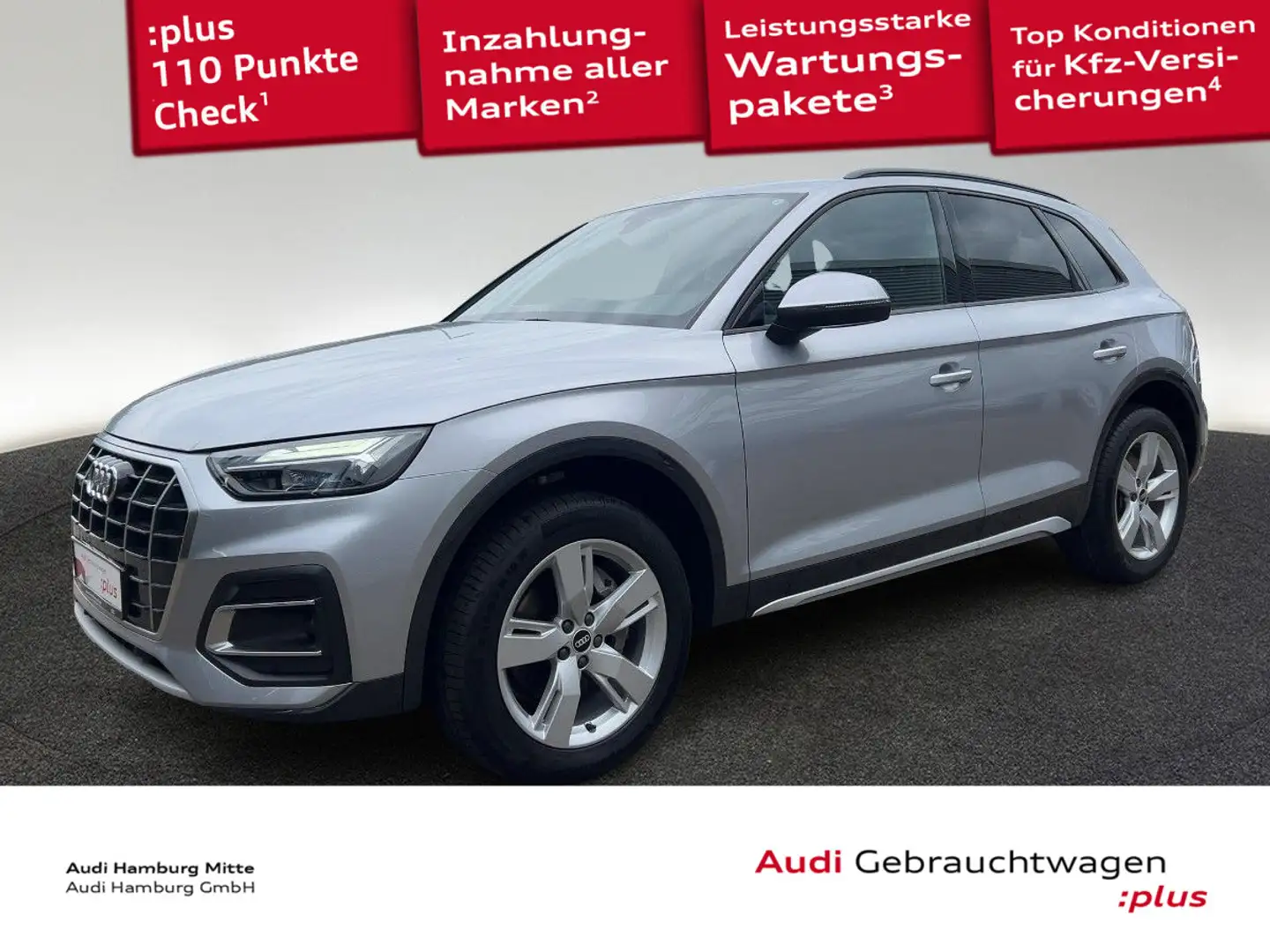 Audi Q5 40 TDI advanced quattro S tronic S line Navi Silber - 1