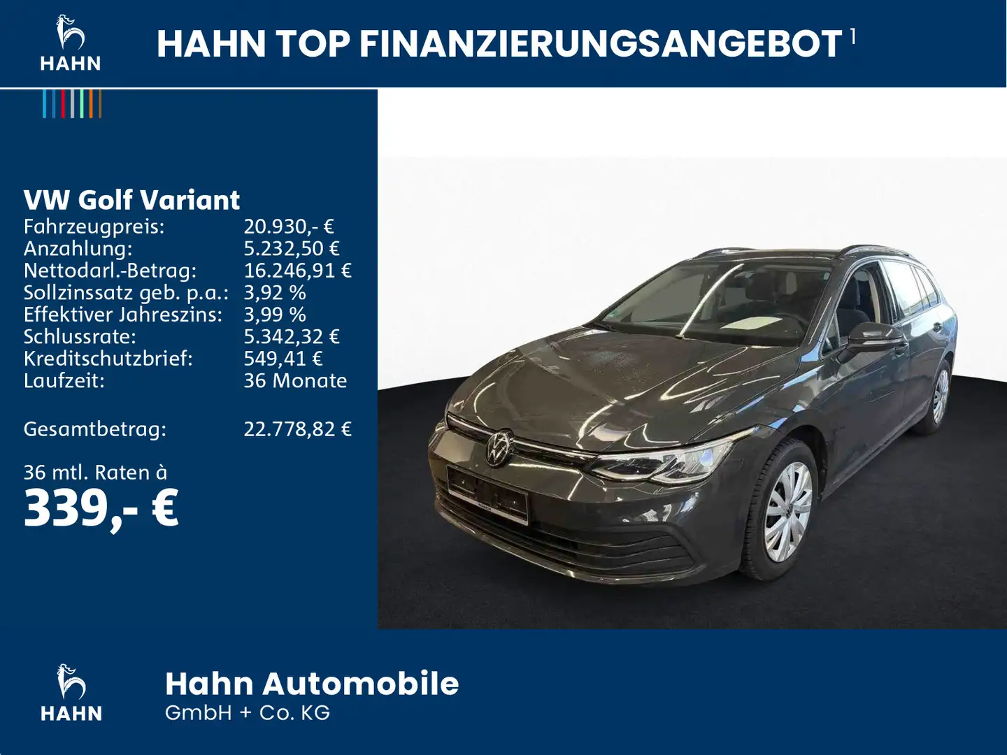 Volkswagen Golf Variant Golf VIII Variant 2.0TDI DSG Life LED Navi ACC Grau - 2