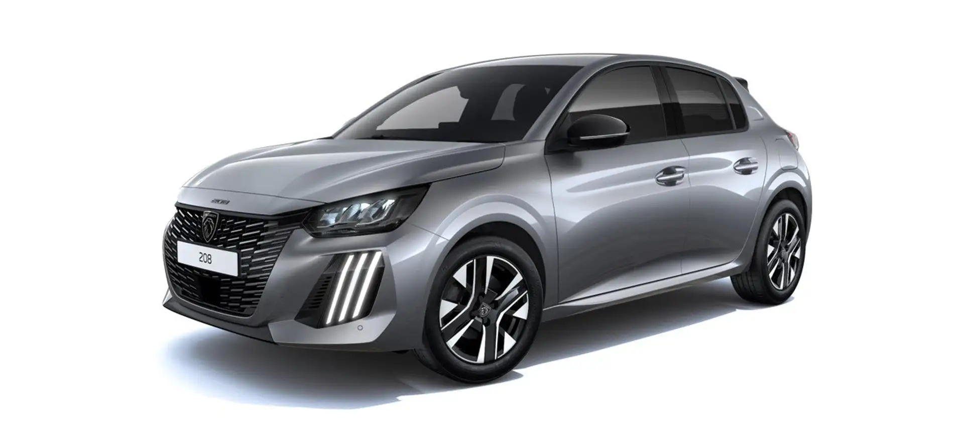 Peugeot 208 Hybrid 100 e-DCS6 Allure Gris - 2