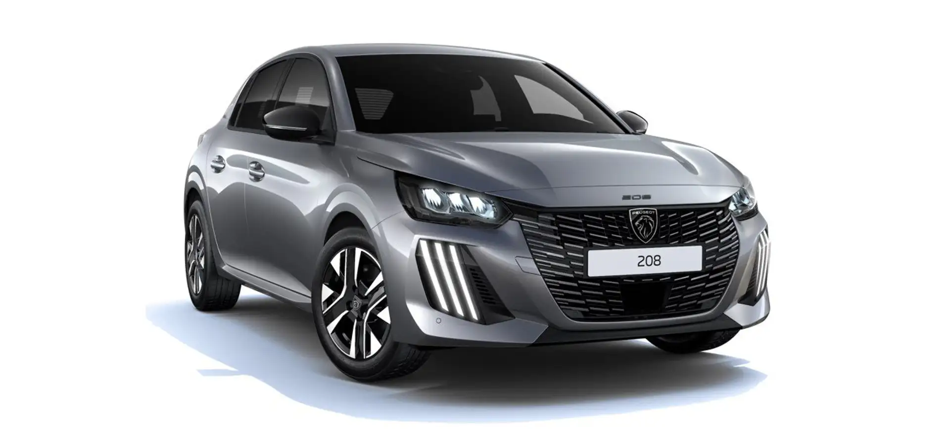Peugeot 208 Hybrid 100 e-DCS6 Allure Gris - 1