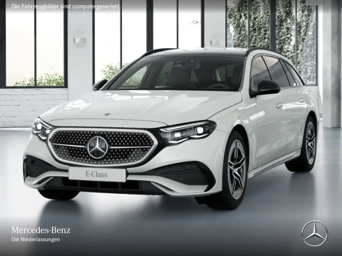Mercedes-Benz E 300 de T Hybrid AMG 360° Pano Burmester Distr. Weiß - 2