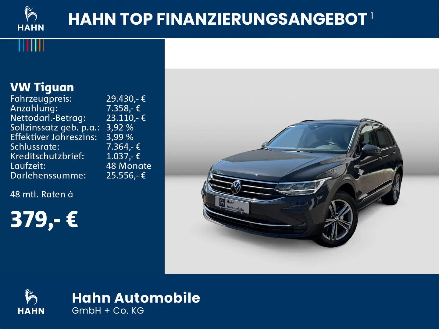 Volkswagen Tiguan Life 2.0TDI 4Mo DSG ACC CAM AHK LED NAVI Grau - 2