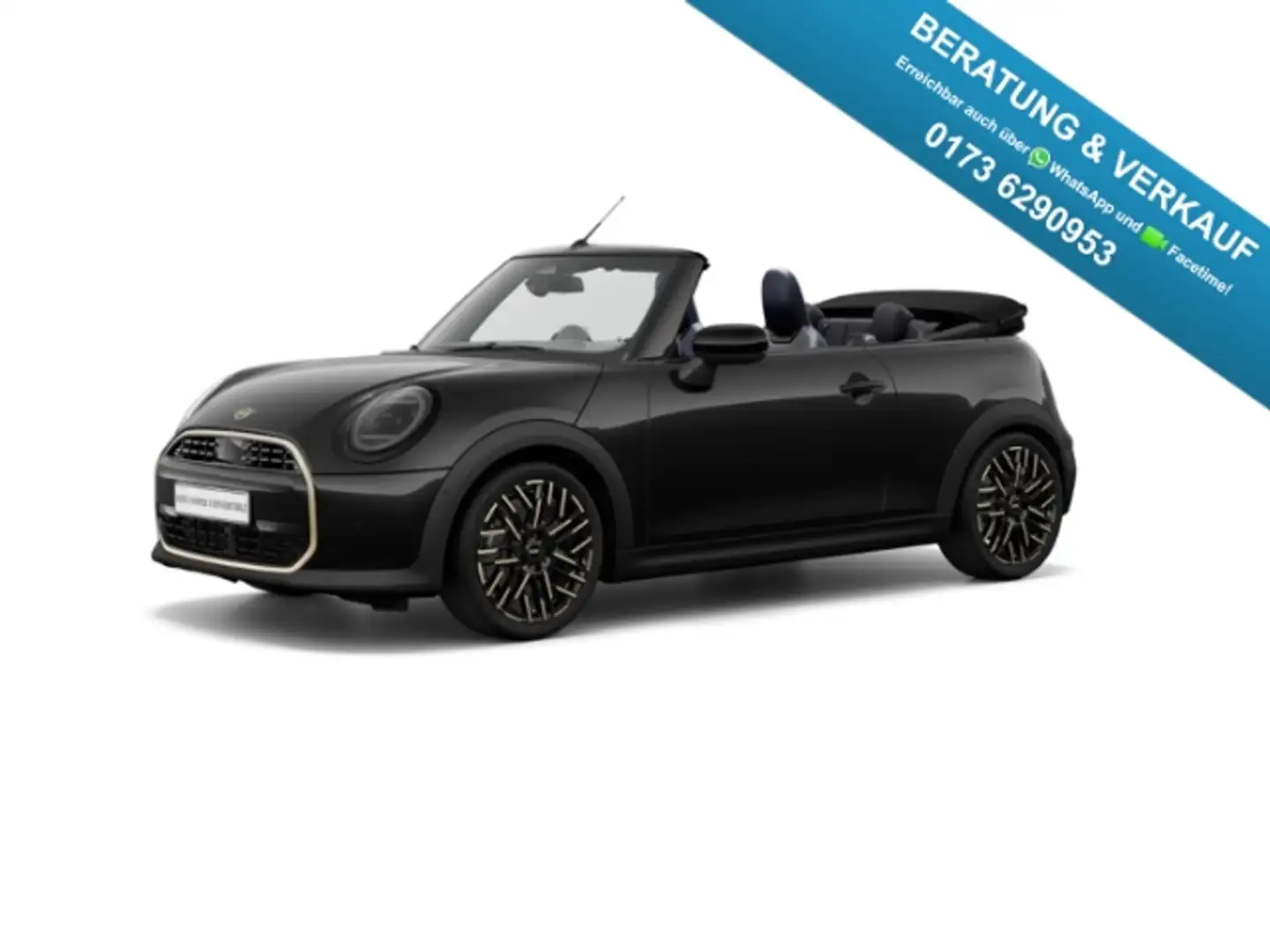 MINI Cooper Cabrio HUD Navi LED Kurvenlicht Mehrzonenklima 2-Zonen-Kl Schwarz - 1