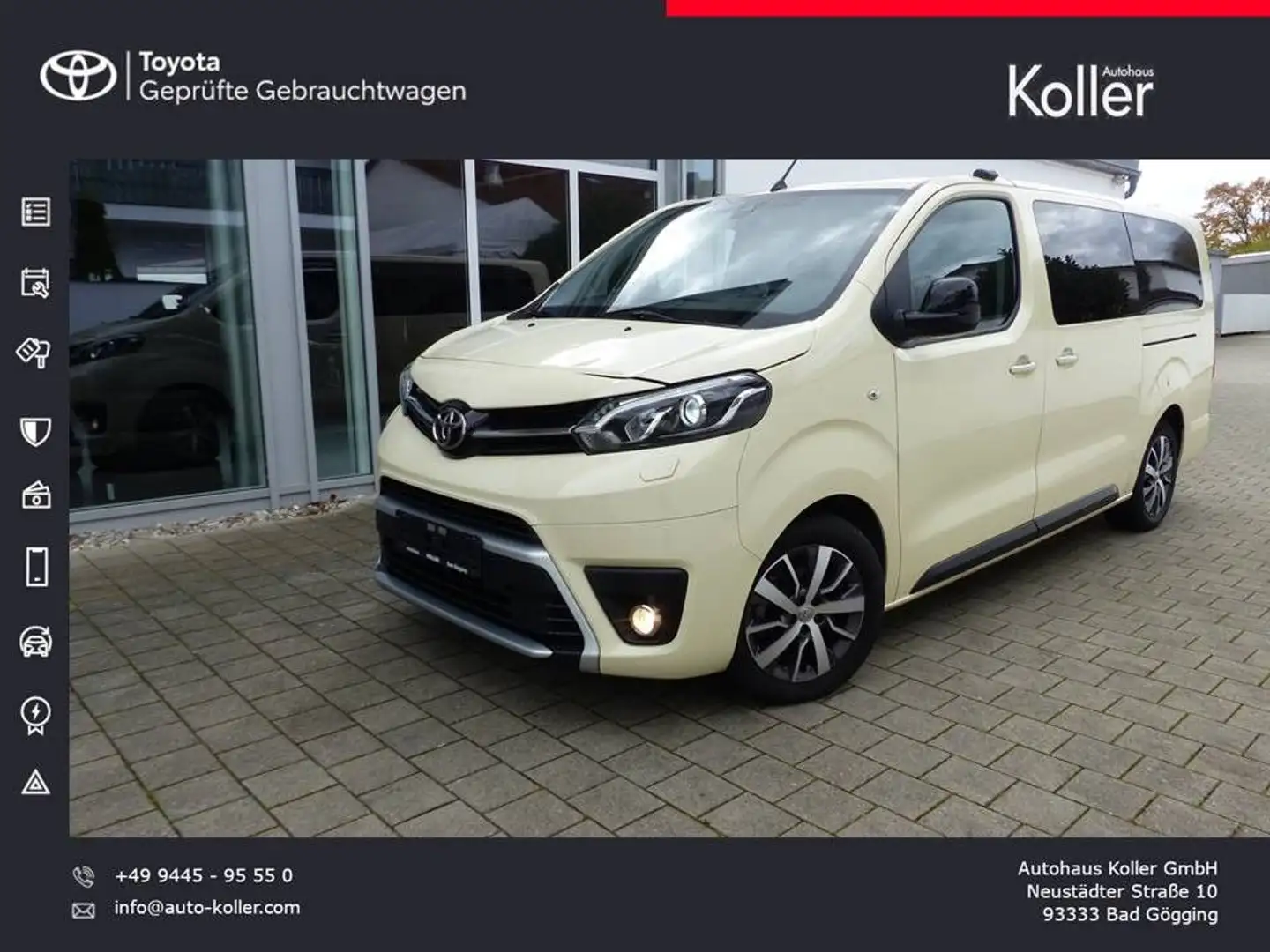 Toyota Proace 2.0D Autom. Verso L2 Executiv Leder 7Sitz Noir - 1