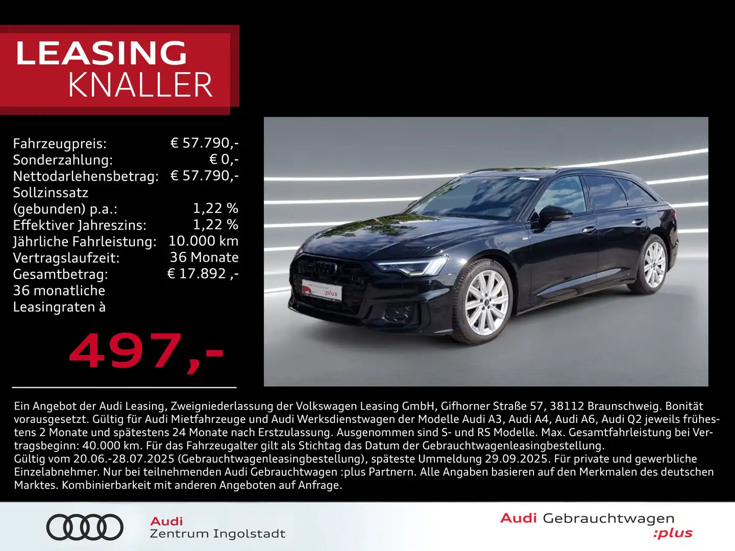 Audi A6 Avant 50 TDI qu S line MATRIX Pano AHK 20" Design Schwarz - 1