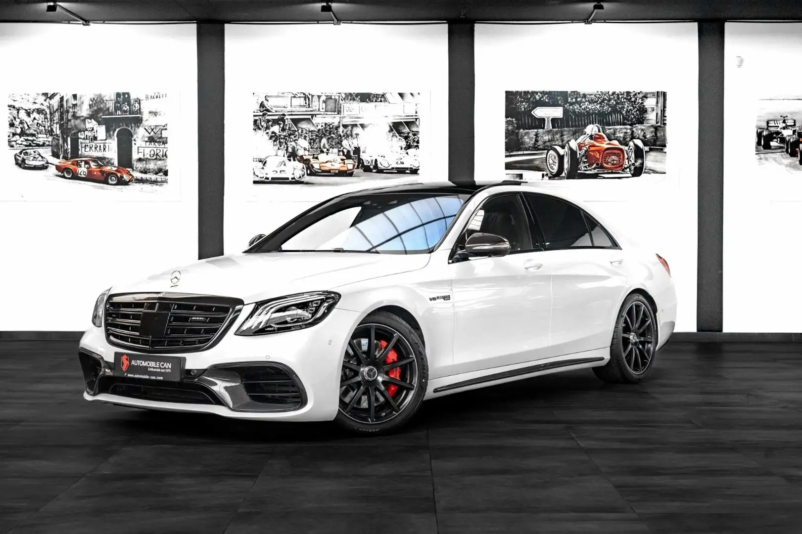 Mercedes-Benz S 63 AMG 4M+ LANG #CARBON-EXTERIEUR #FOND-TV Blanc - 1