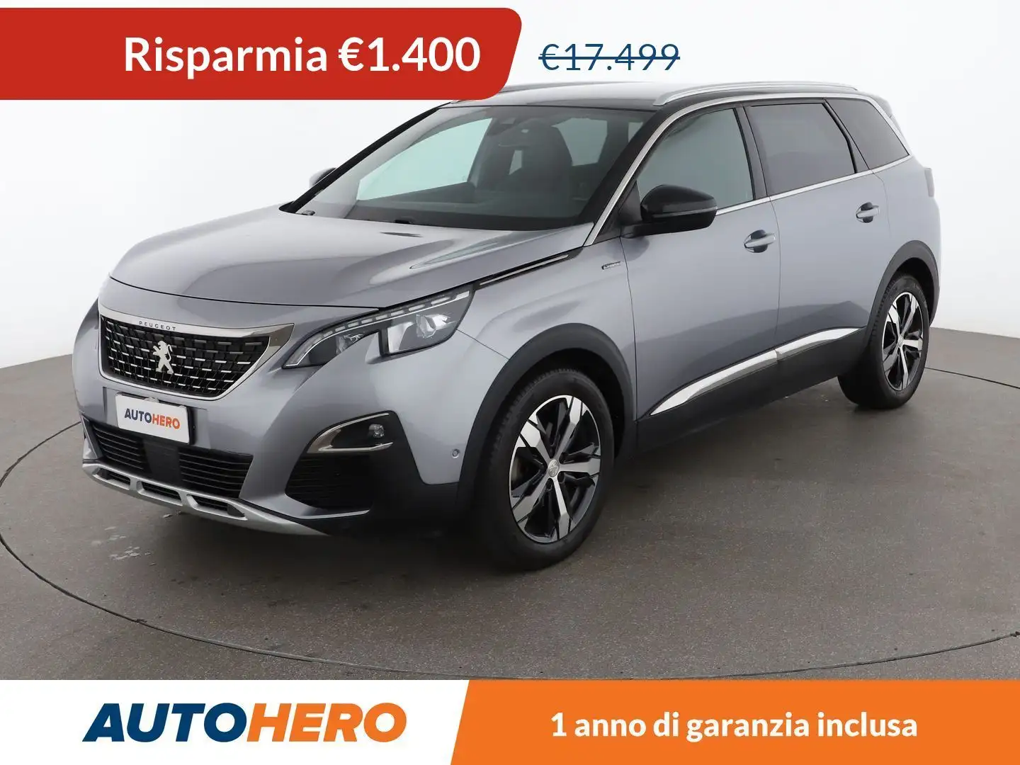 Peugeot 5008 1.6 Blue-HDi GT Line 120 CV EAT6 Grigio - 1