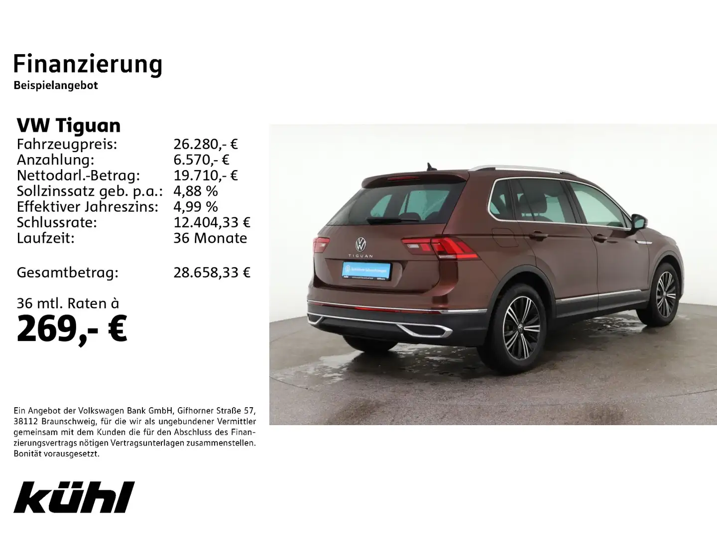 Volkswagen Tiguan 1.5 TSI DSG Elegance Assistenz+/Kamera/18 Braun - 2