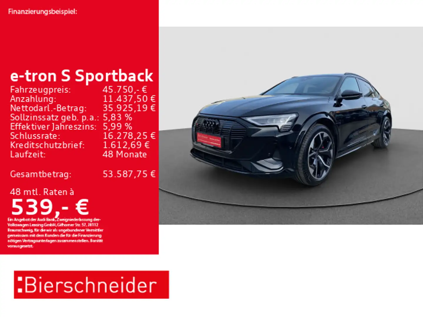 Audi e-tron 21 PANO MATRIX HuD 360 Schwarz - 1