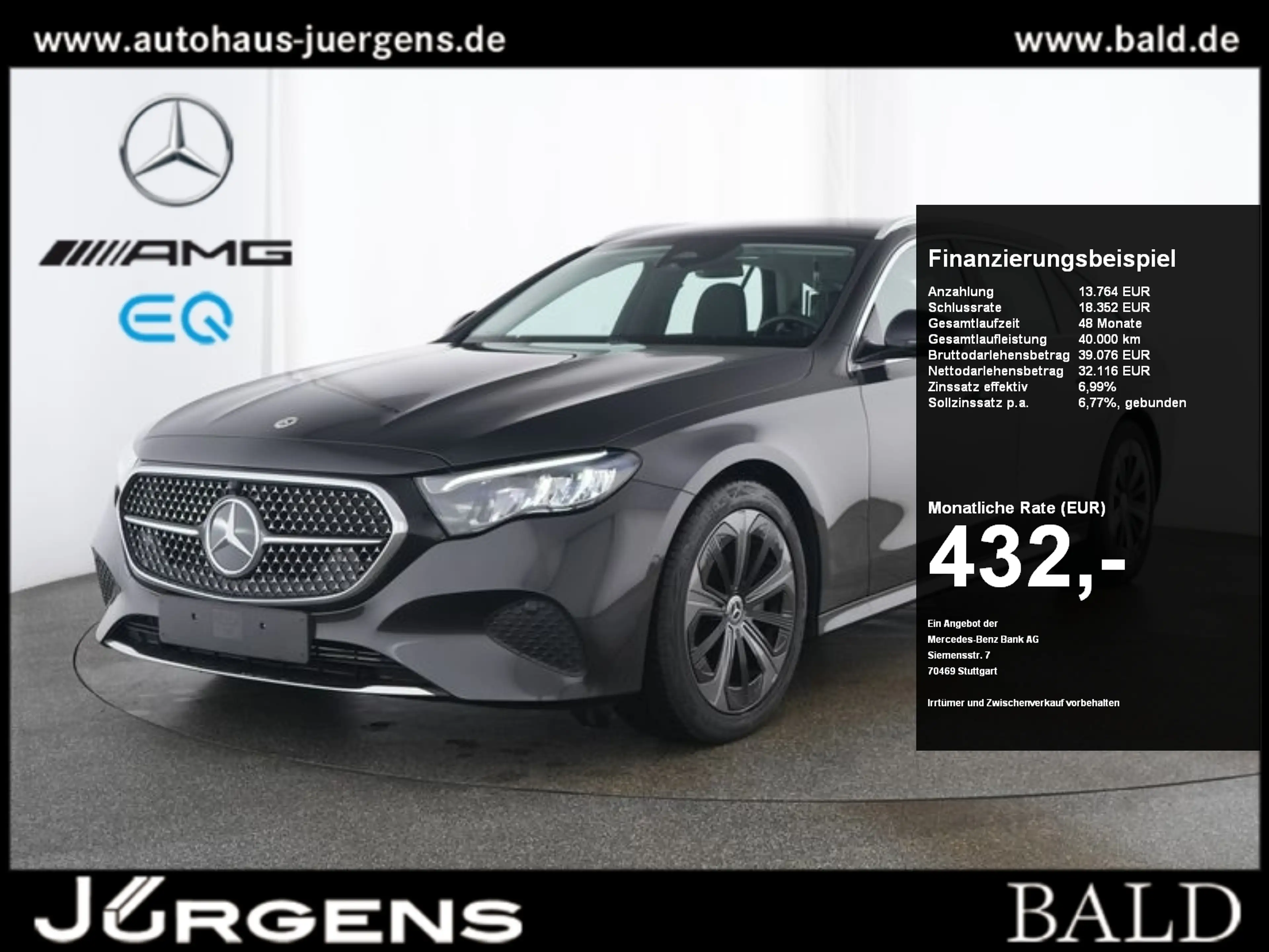 Mercedes-Benz E 300 de T Avantgarde/LED/Cam/Totw/AHK/Distr/19"