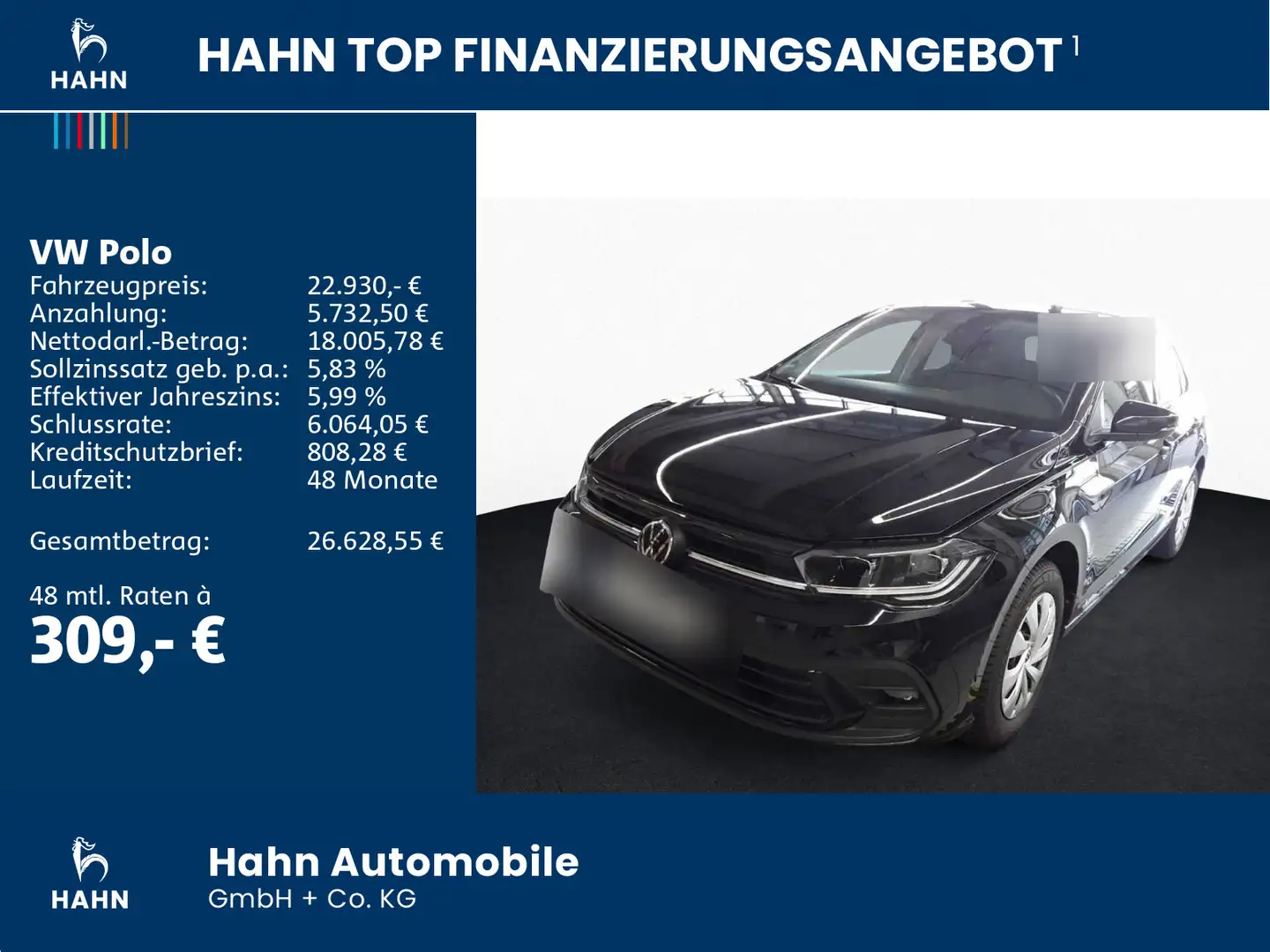 Volkswagen Polo 1.0TSI DSG Move Matrix ACC Sitzhzg APP-Conn Schwarz - 2