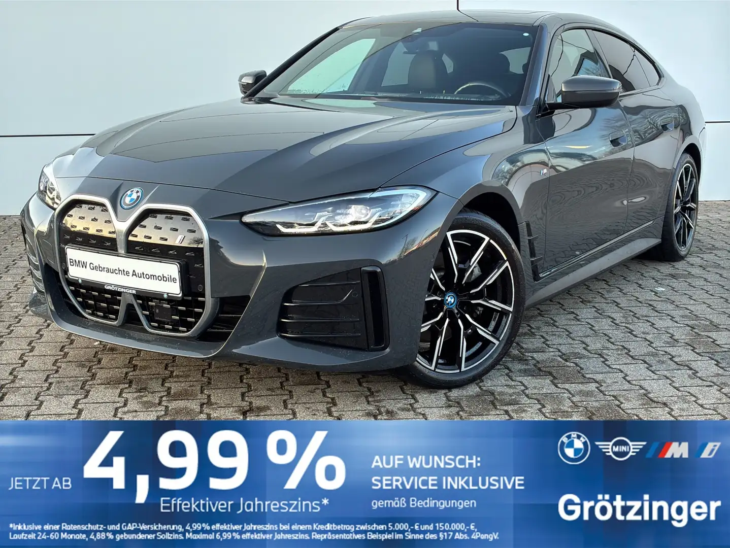 BMW i4 eDrive40 Gran Coupé M Sport AHK+GSD+SHZ+H&K Grau - 1