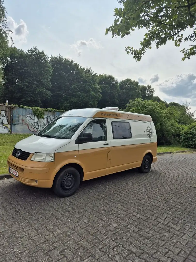 Volkswagen T5 Transporter T5 Wohnmobil lang-STANDHZ-KLIMA-TEMPOMAT-WEBASTO Weiß - 2