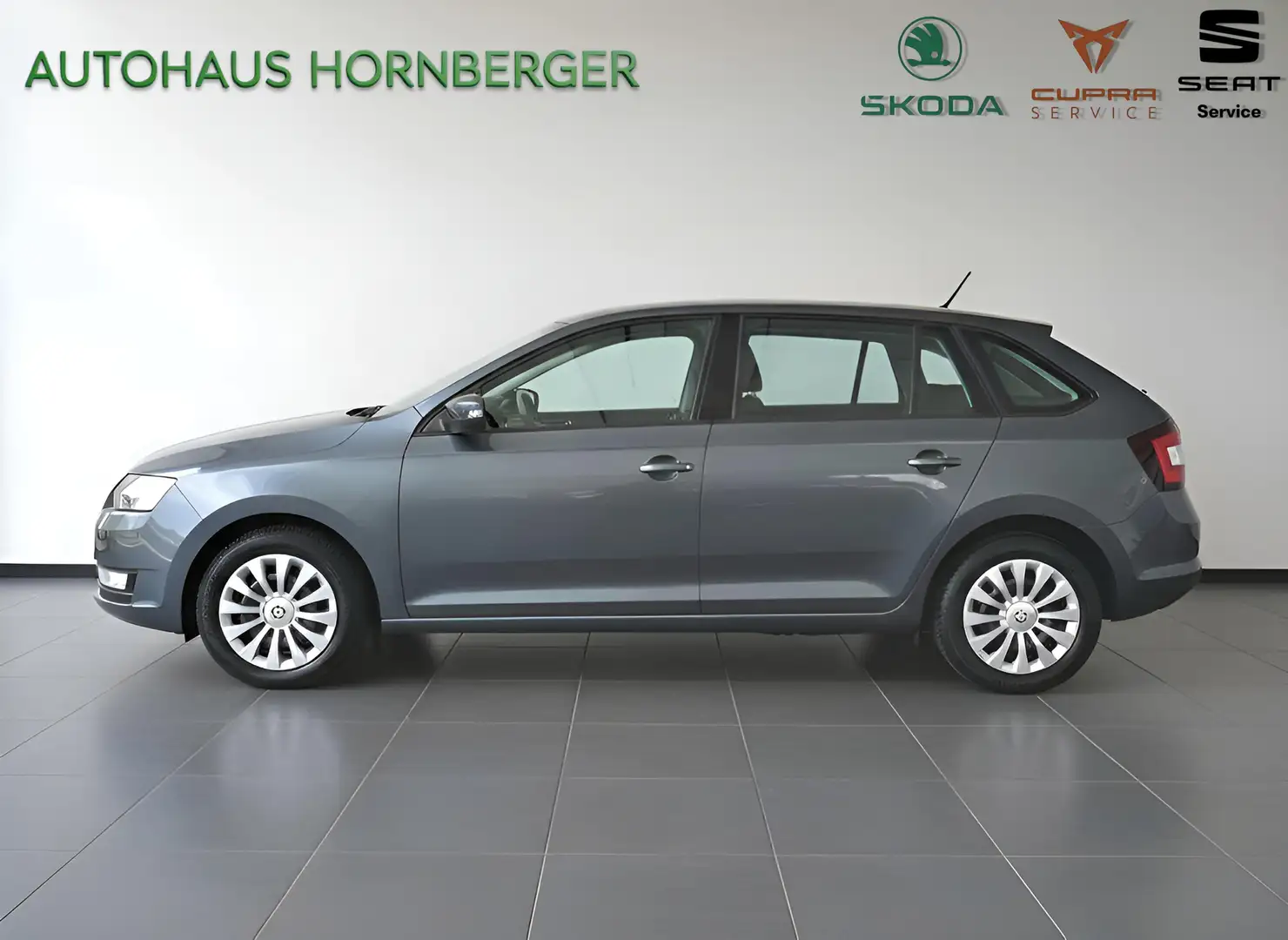 Skoda Rapid/Spaceback Ambition 1.0TSI 110PS DSG PDC Tempomat Climatronic Gris - 2