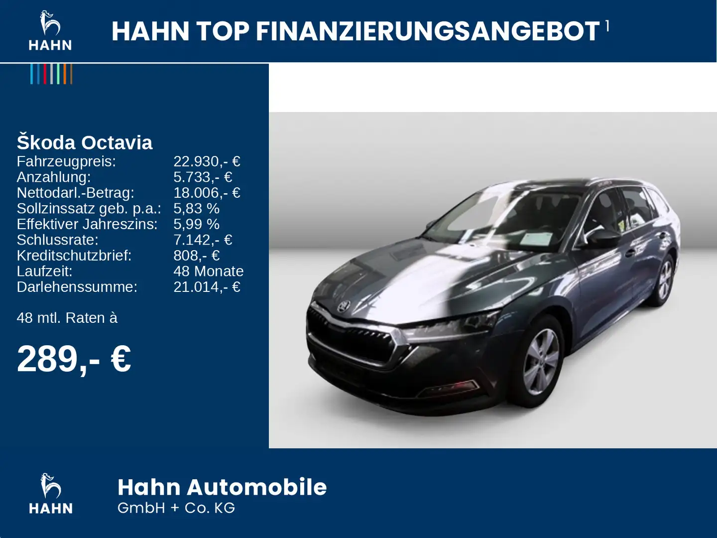 Skoda Octavia Combi 2.0TDI DSG First Edition AHK Stand Grau - 2