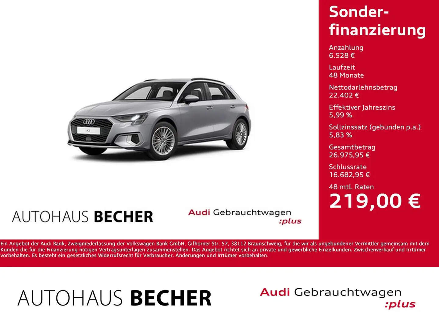 Audi A3 Sportb advanced 30 TFSI S tronic /Rückfahrkam Silber - 1