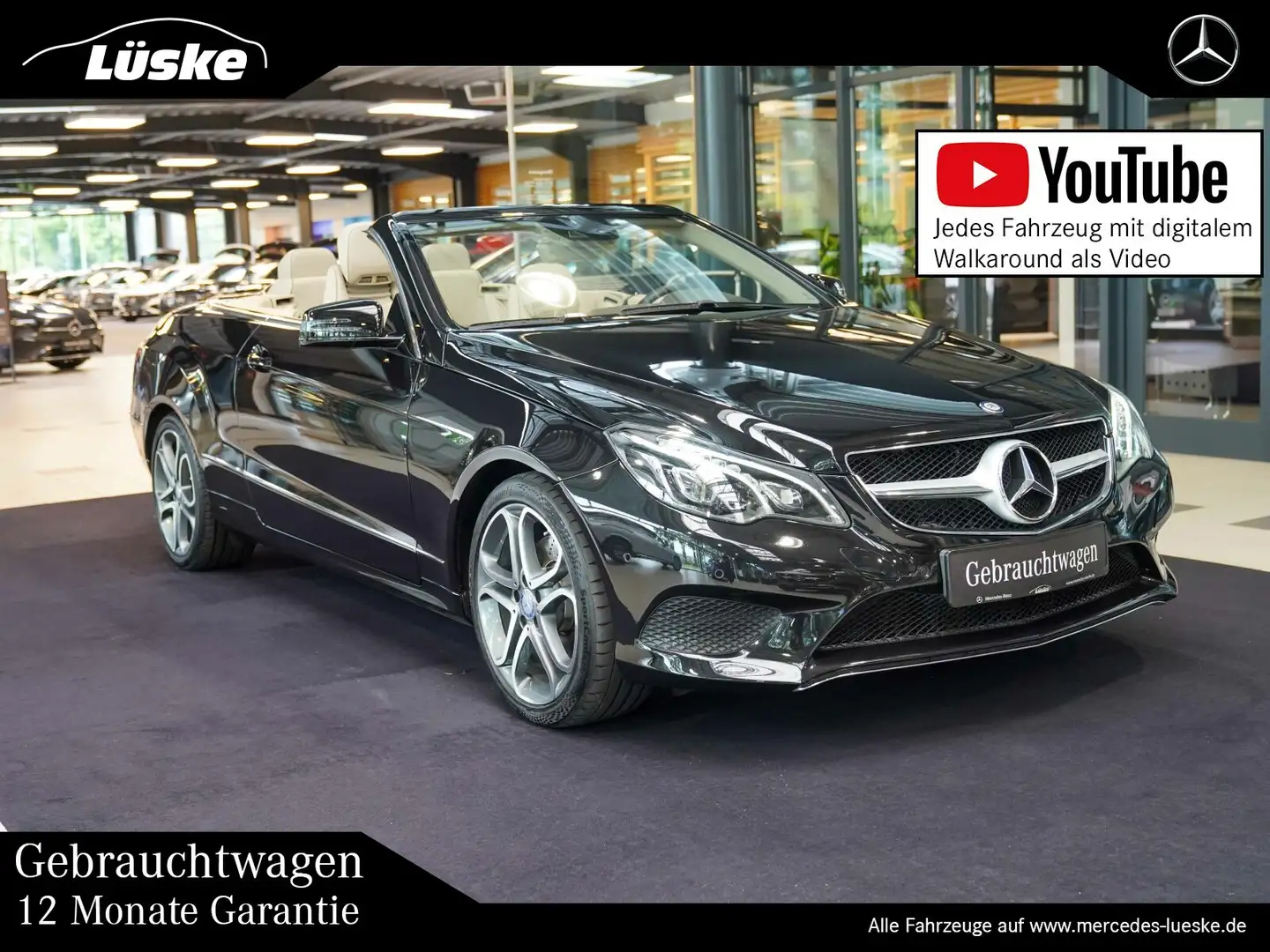 Mercedes-Benz E 220 E 220 CDI Cabrio Sport Paket seidenbeige LED ILS Чорний - 1