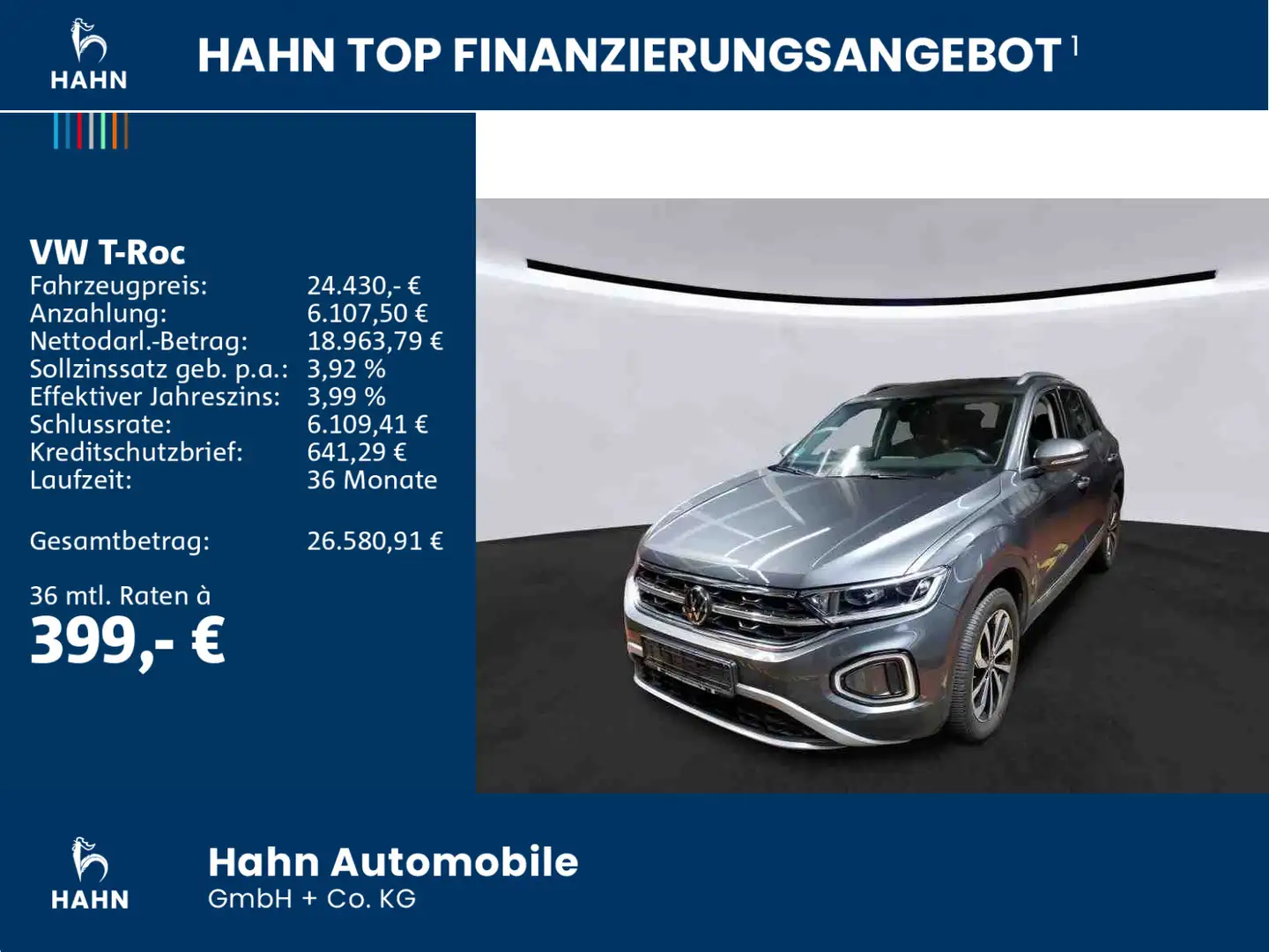 Volkswagen T-Roc 1.5 TSI Style Matrix Cam Sitzheizung Grau - 2