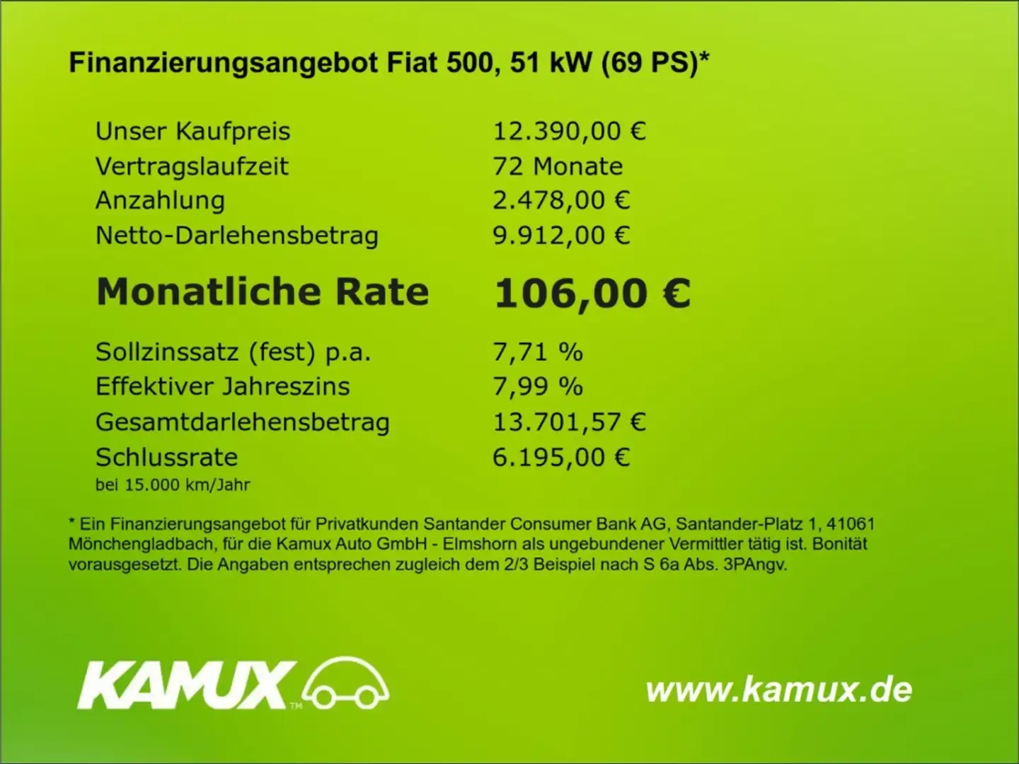 Fiat 500 1.0Mild-Hybrid Dolcevita+NAVI+PANO+PDC Weiß - 2