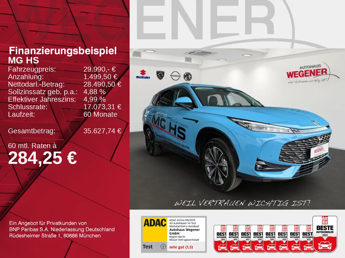 MG HS AT Luxury MY24/ SHZ/ NAVI/ LED/ 360° Blau - 2