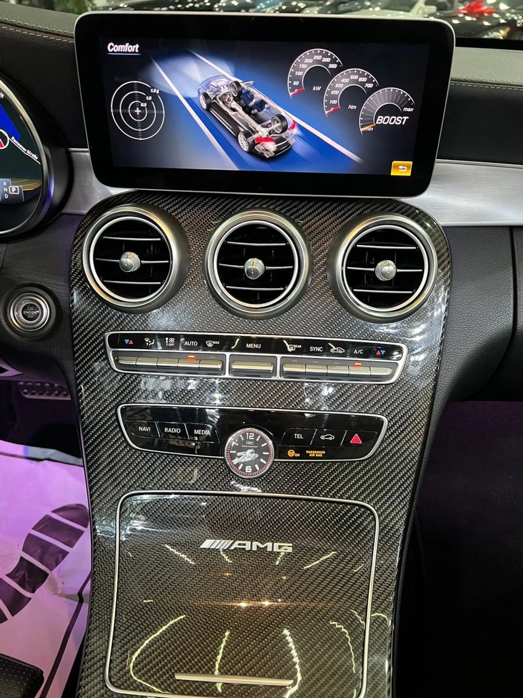 Mercedes-Benz C 63 AMG S/Burmester/Wide/ACC/Memory/Carbon — photo 12