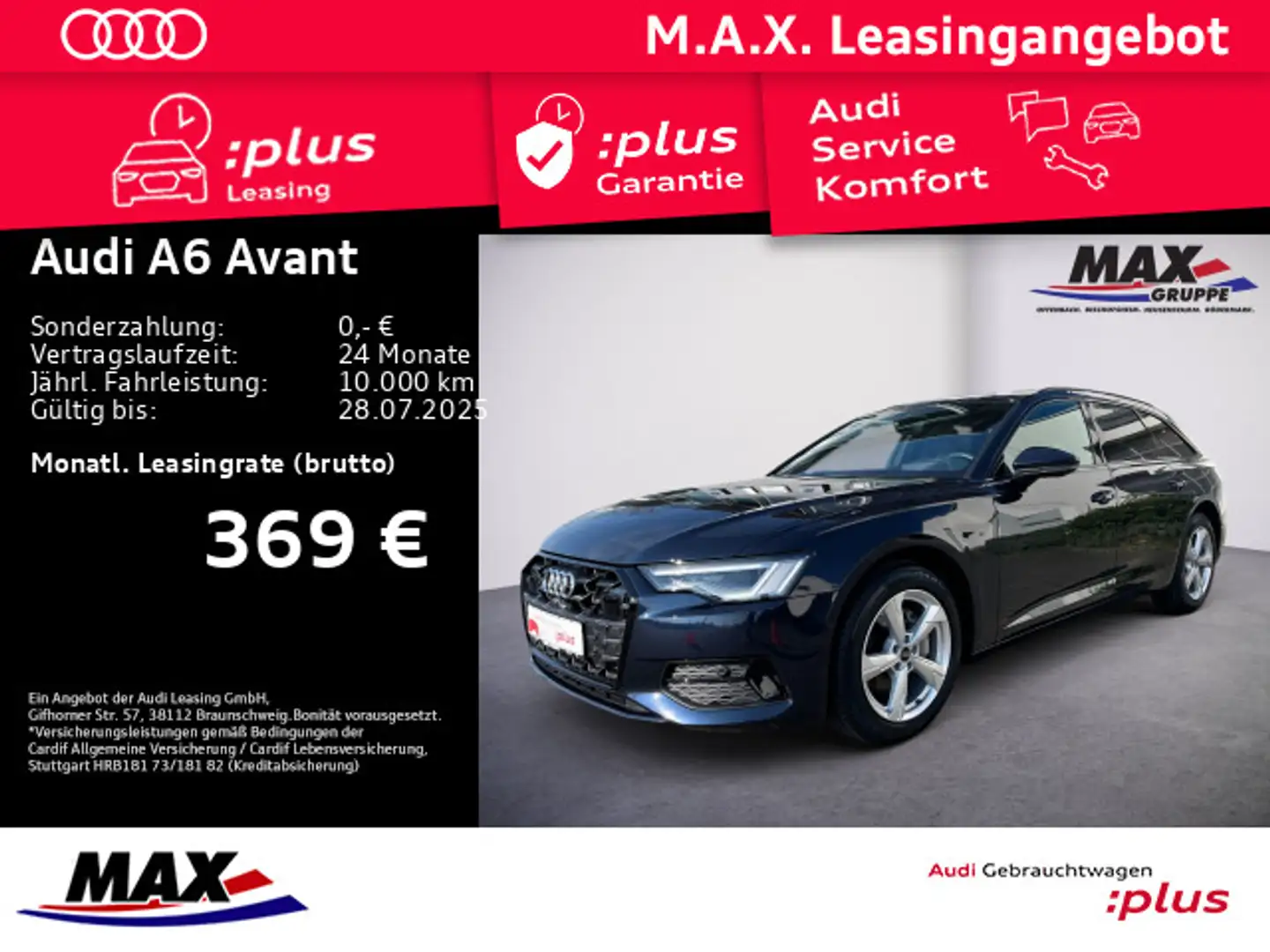 Audi A6 40 TDI SPORT advanced MATRIX LED+360° K Blau - 1