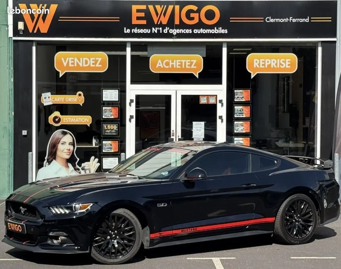 Ford Mustang COUPE 5.0 420 GT PREMIUM BVA FASTBACK-CAMERA AR-CU Noir - 1