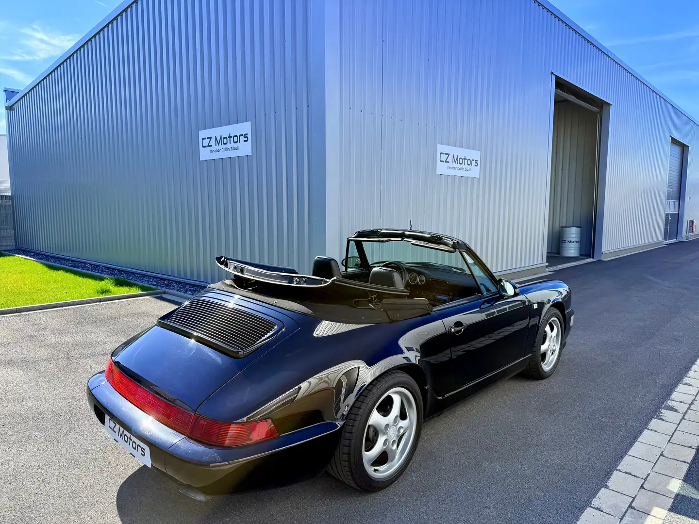 Porsche 964 911 3.6 Carrera 4 Cabrio Schalter deutsches Auto Noir - 2