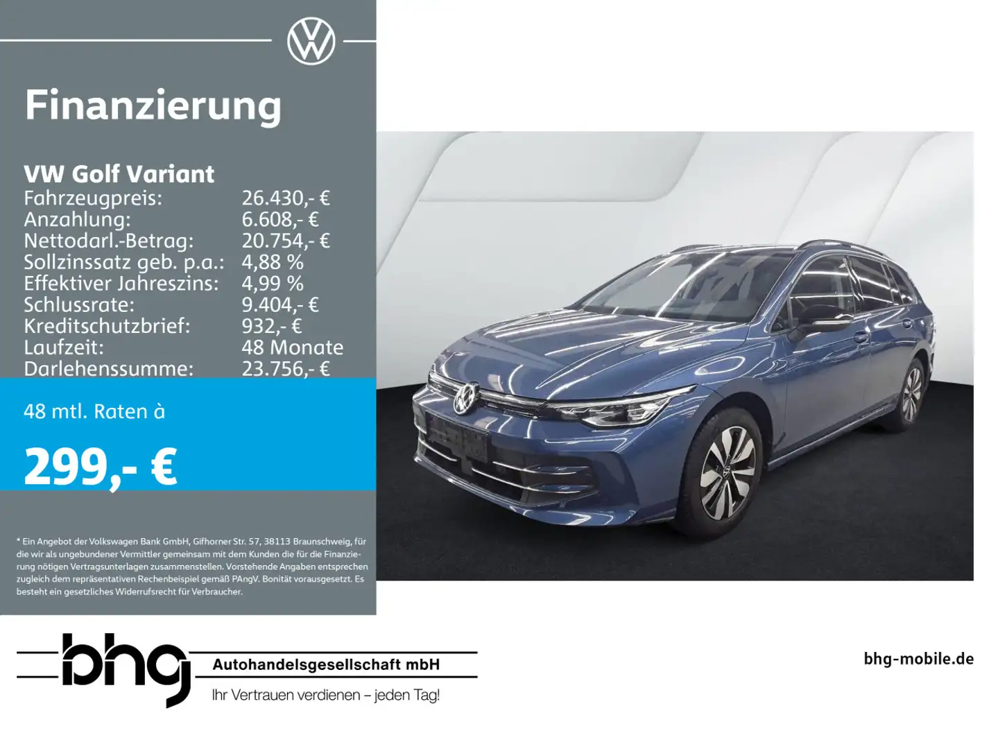 Volkswagen Golf Variant 1.5 TSI GOAL #KAMERA #AHK #LED #LAN Blau - 1