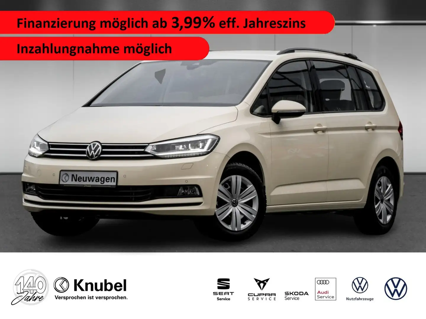 Volkswagen Touran Trendline 2.0 TDI DSG TAXI LED Navi TravelAss. ... Beige - 1