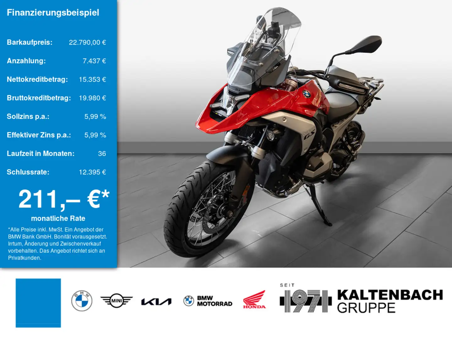 BMW R 1300 GS SUPER DEAL KOMFORT-P. TOUREN-P. SHZ Czerwony - 1