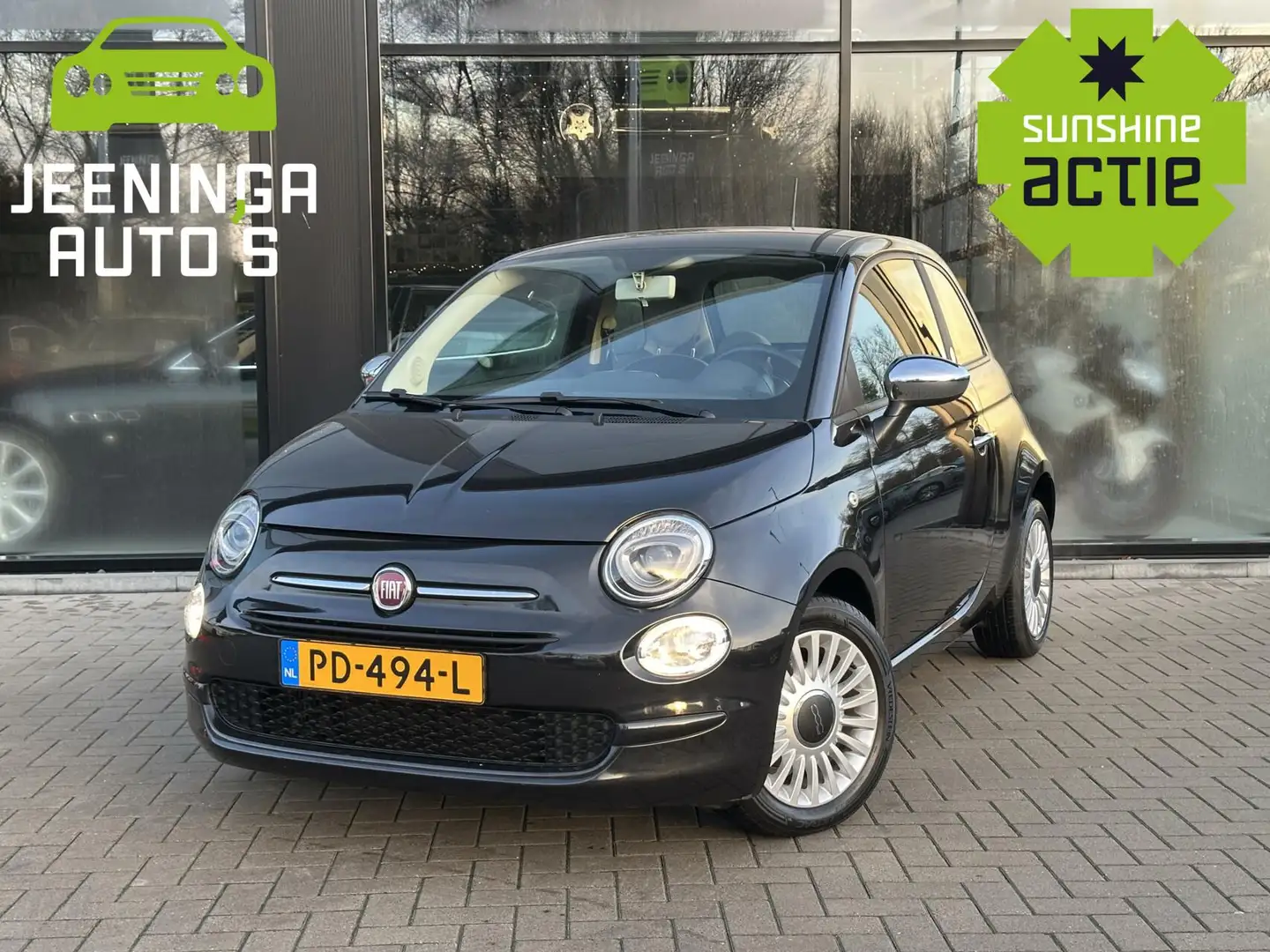 Fiat 500 0.9 TwinAir Turbo Sport | LED | U-connect | Cruise Zwart - 1