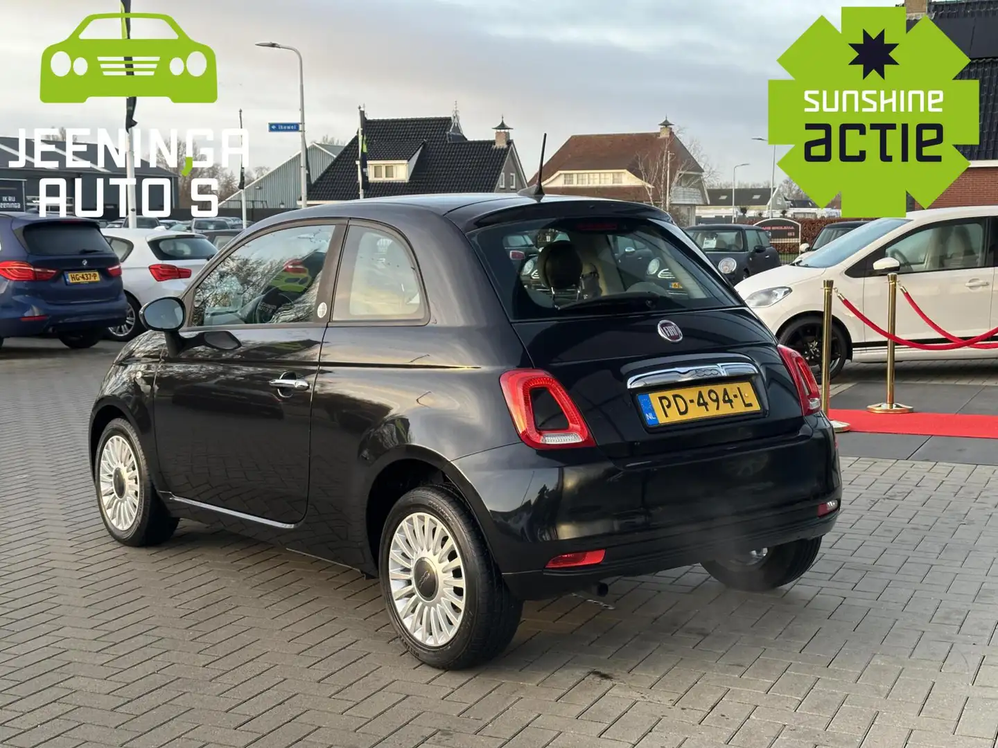 Fiat 500 0.9 TwinAir Turbo Sport | LED | U-connect | Cruise Zwart - 2
