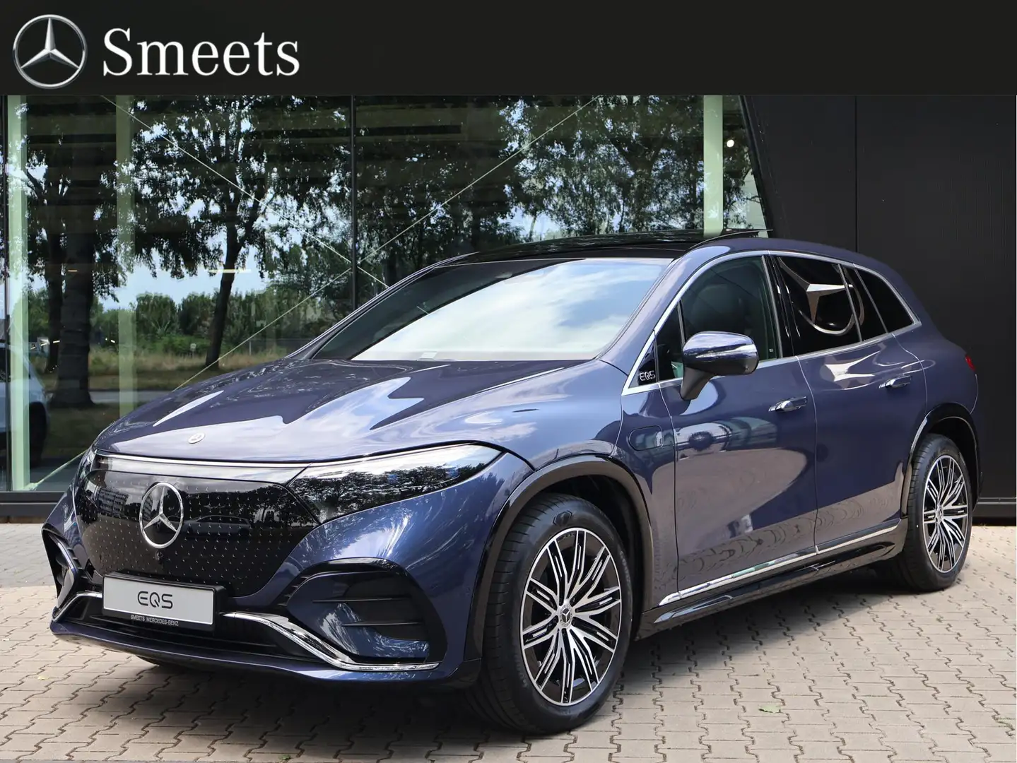Mercedes-Benz EQS SUV 450 4MATIC AMG Line | Premium Plus | Trekhaak | Pa Blauw - 1