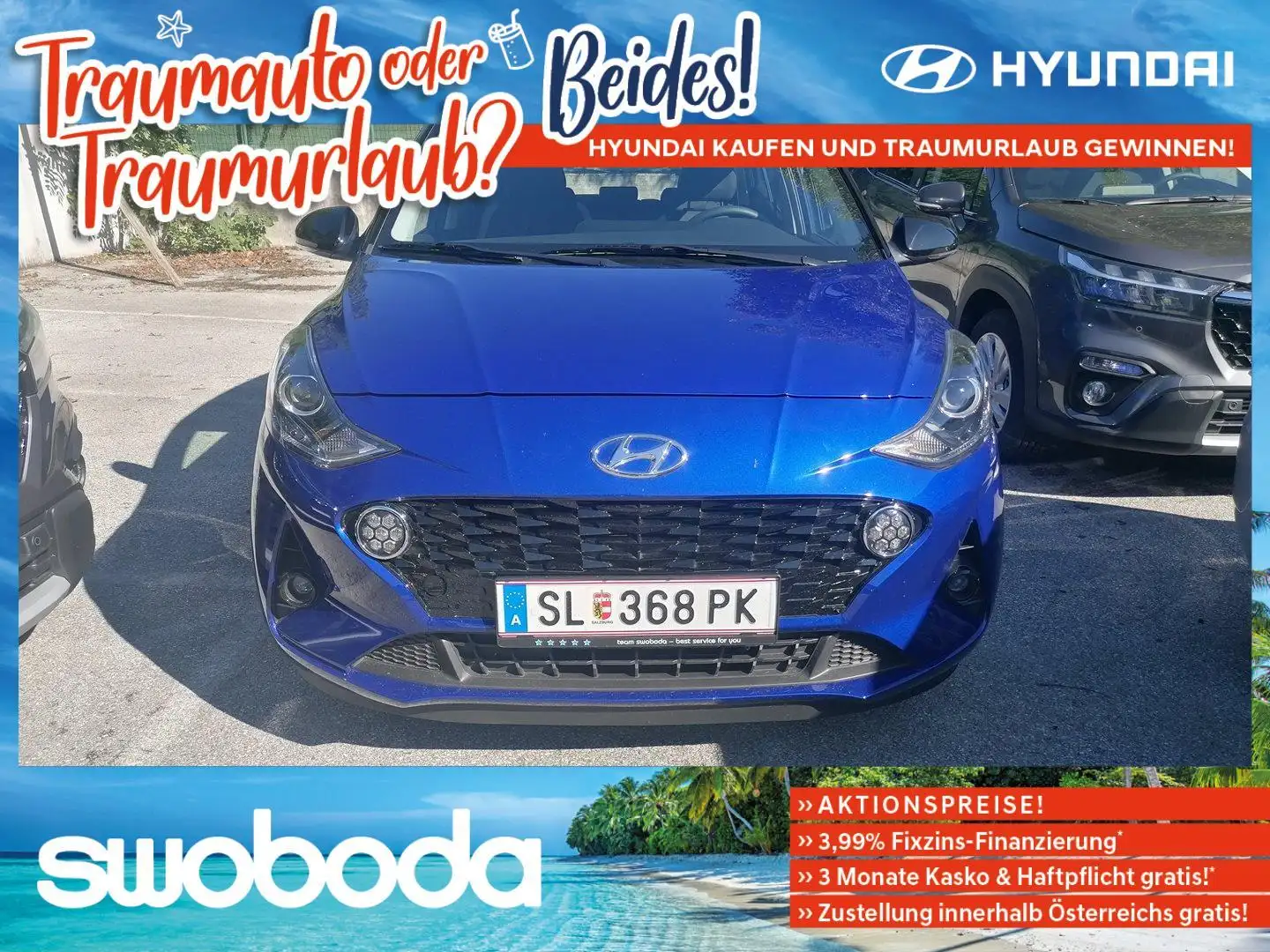 Hyundai i10 Level 3 1,0 MT a1b70-O1 Bleu - 1