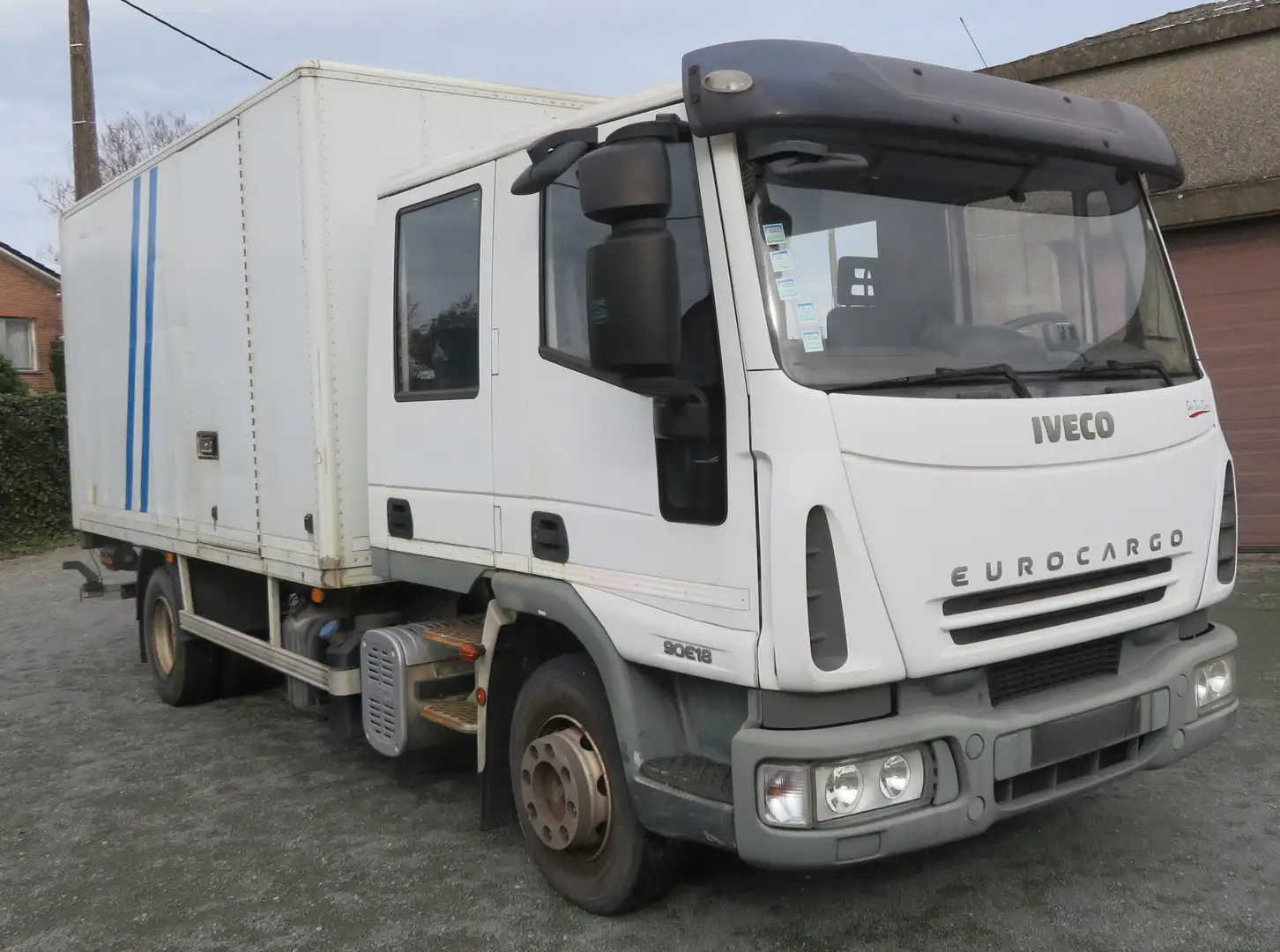 Trucks-Lkw Iveco eurocargo ML90E18 - dubbel cabine Blanco - 1