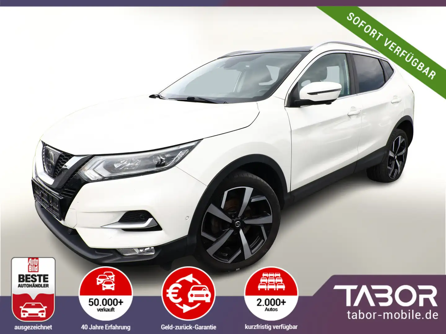 Nissan Qashqai 1.6 DIG-T163 Tekna+2018 SafetySh Bose Pa Weiß - 1