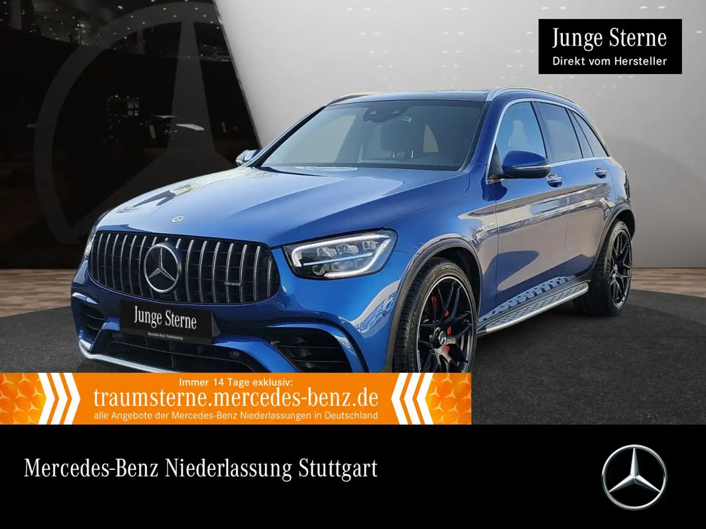 Mercedes-Benz GLC 63 AMG GLC 63 S 4M DRIVERS+PANO+AHK+LED+FAHRASS+KAMERA+9G Modrá - 1