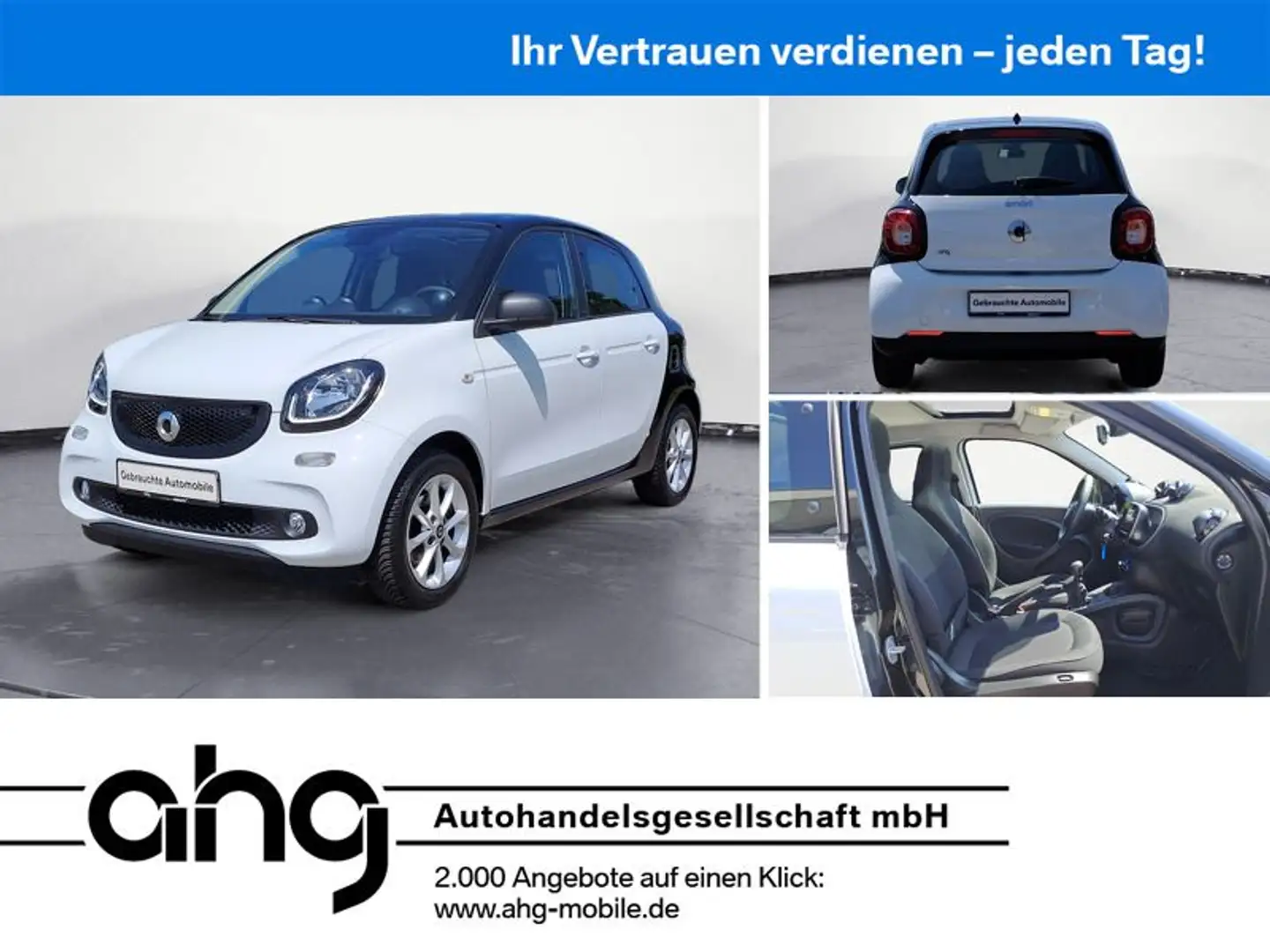 smart forFour forfour passion Navi Panoramadach Einparkhilfe h Weiß - 1